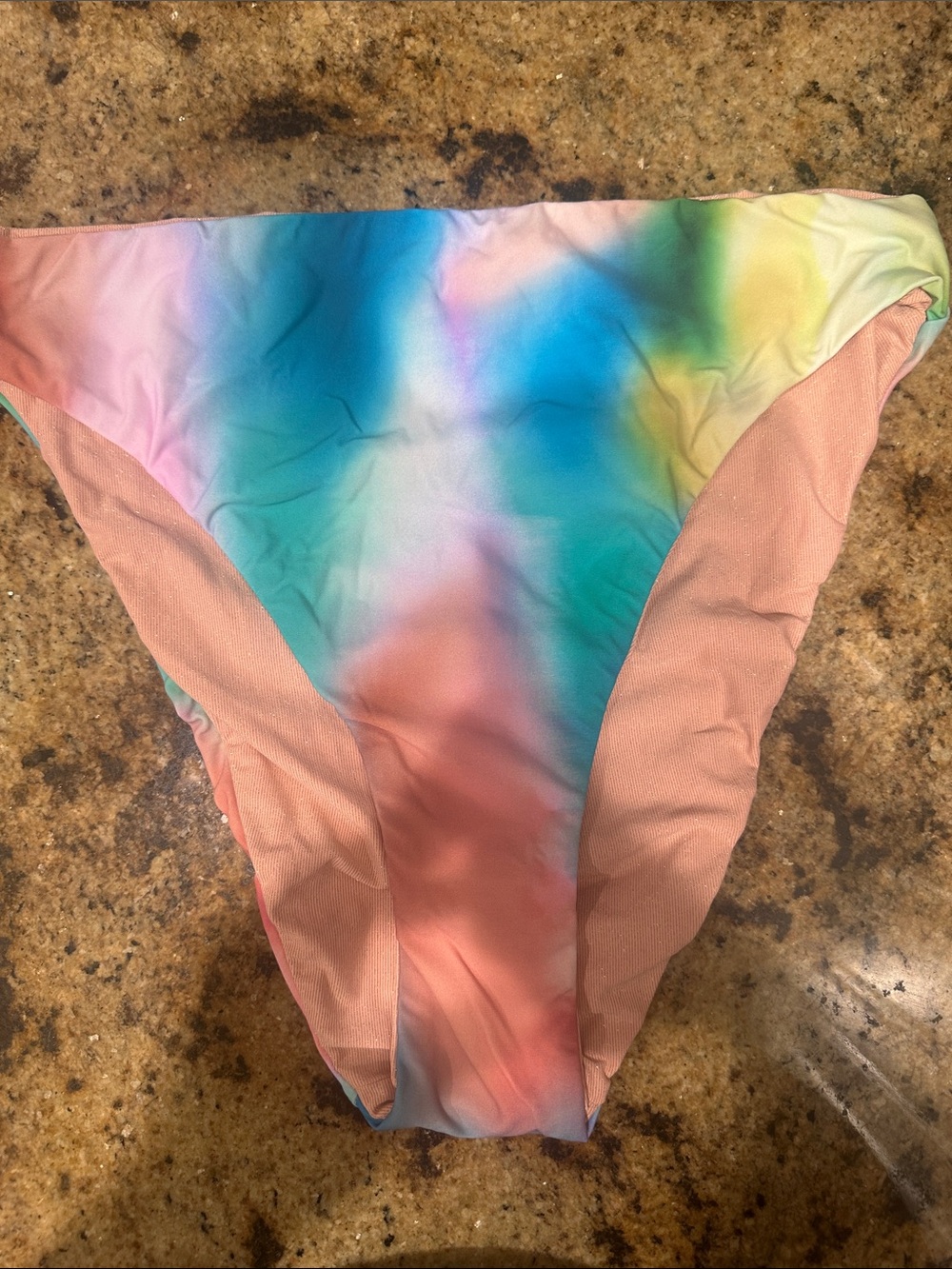Women’s Tie-Dye Bikini Bottom - Pastel Rainbow
